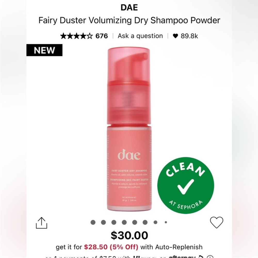 dae Fairy Duster Volumizing Dry Shampoo Powder